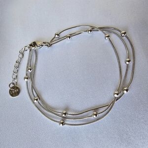 Elegant Silver Beaded Bracelet